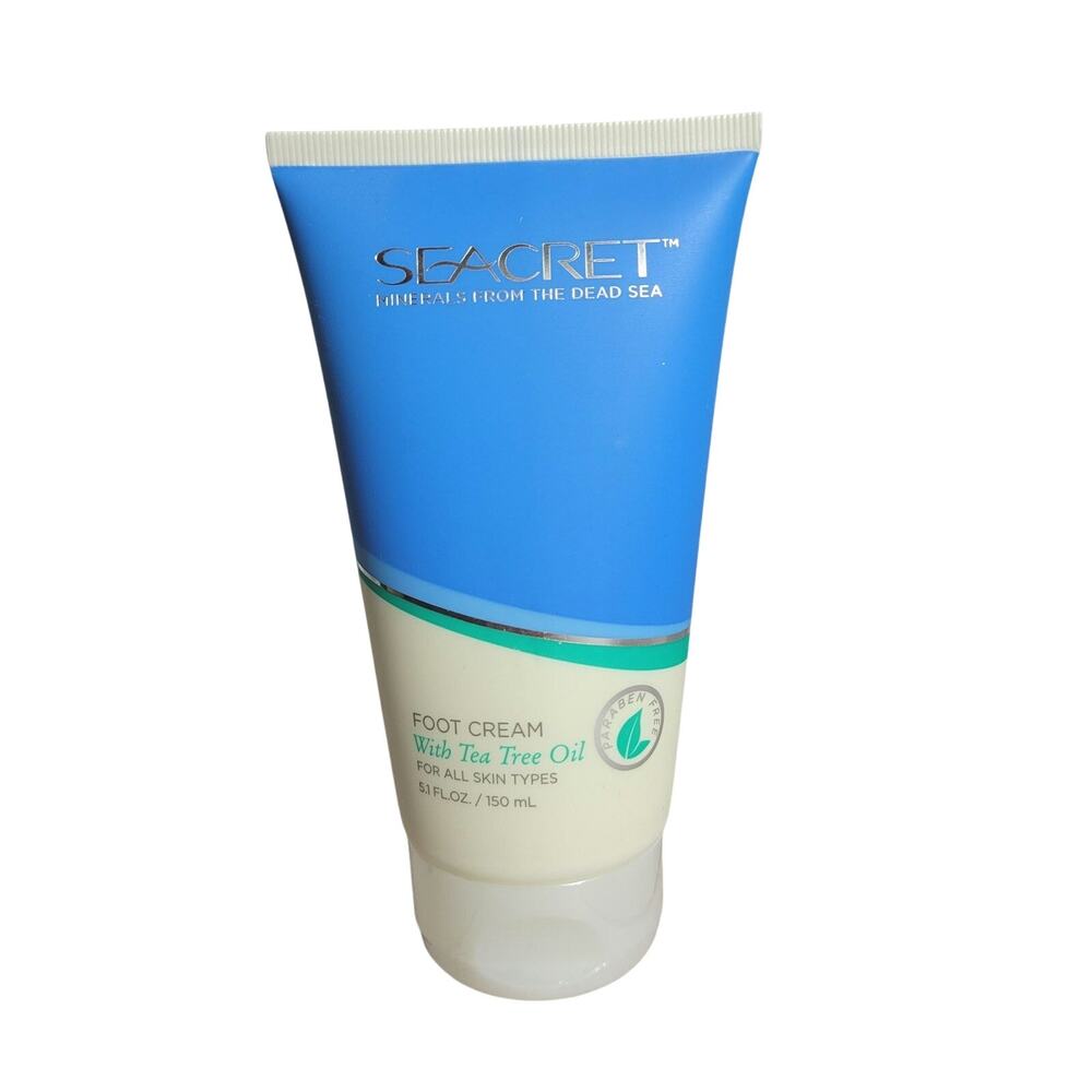 Seacret Foot Cream With Tea Tree Oil Minerals From Dead Sea NEW 5.1oz bottle - Picture 1 of 3